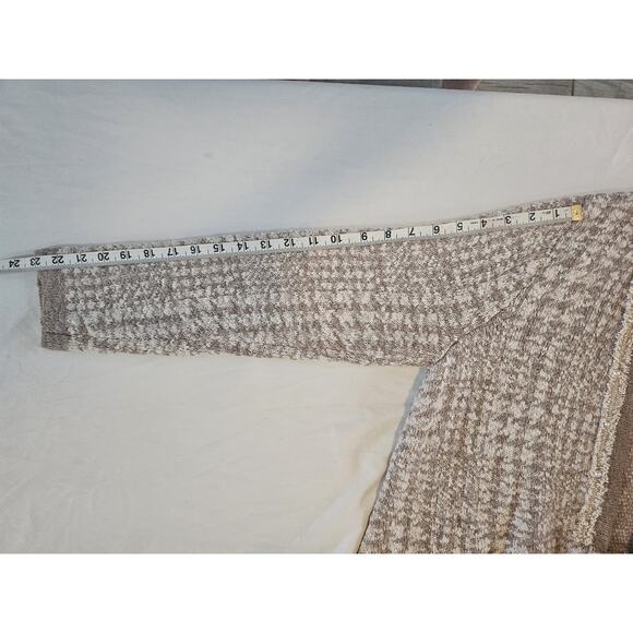 Chico's Novelty Yarn Detail Cardigan Sweater Womens Large Taupe Heather Neutral - Picture 8 of 10